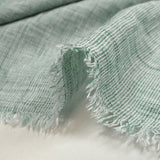 Toile brodée Ariel vert d'eau chiné