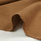 Crêpe viscose Lily brodé feuillage marron