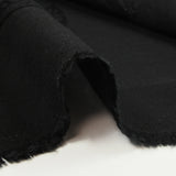 Crepe de viscosa Lily bordado follaje negro