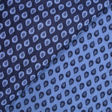 Jacquard polyviscose goutte d'eau fond marine