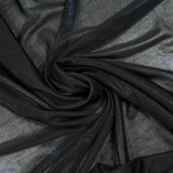 Maille fine Lurex bleu fond noir