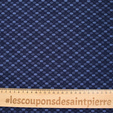 Jacquard polyviscose symphonie fond marine