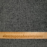 Laine mélangée chevron noir et blanc