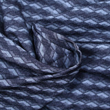 Jacquard polyviscose diagonale fond marine