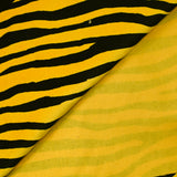 Short cotton velvet zebra mustard background