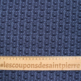 Jacquard polyviscose losange fond marine