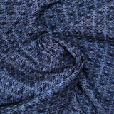 Jacquard polyviscose losange fond marine