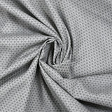 Popeline polycoton jacquard Félix gris