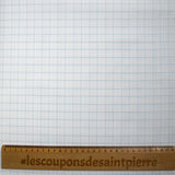 Popeline polycoton tissée-teinte à carreaux Hippolyte bleu fond blanc