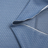Popeline polycoton jacquard Léon fond bleu jeans