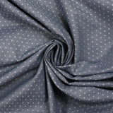 Popeline polycoton jacquard Léon fond gris