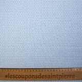 Octave jacquard polycotton poplin azure blue and white