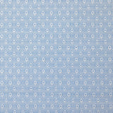 Octave jacquard polycotton poplin azure blue and white