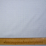 Popeline polycoton jacquard Octave bleu marine et blanc