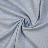 Popeline polycoton jacquard Octave bleu marine et blanc