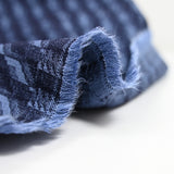 Jacquard polyviscose diagonale fond marine