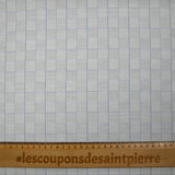 Popeline polycoton tissée-teinte à carreaux Théodore fond gris