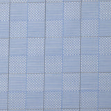 Popeline polycoton tissée-teinte à carreaux Théodore fond bleu