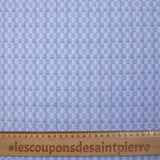 Popeline polycoton tissée-teinte à carreaux Ismaël fond bleu