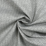 Popeline polycoton imprimée carreaux en pointillisme fond gris chiné