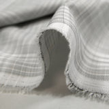 Popeline polycoton tissée-teinte à carreaux Rémi fond gris