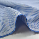 Popeline polycoton jacquard Félix bleu