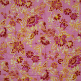 Double gauze padded double side Indian bihar pink and white background per meter