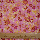 Double gauze padded double side Indian bihar pink and white background per meter