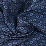 Jacquard polyviscose ovale fond marine