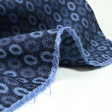 Jacquard polyviscose ovale fond marine