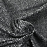 Laine mélangée chevron 6cm noir et gris