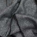Laine mélangée chevron 6cm noir et gris
