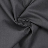 Popeline de coton élasthanne gris anthracite