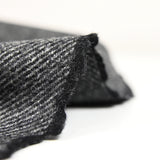 Laine mélangée chevron 6cm noir et gris