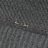 Tejido traje franela 100% lana Super 120's rayas fondo antracita