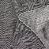 Laine mélangée chevron 5cm marron et blanc
