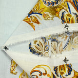 100% Lin imprimé Versailles fond ciel