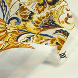 100% Lin imprimé Versailles fond ciel
