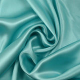 Satin de soie 100% aigue-marine