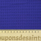 Coton 100% nid d'abeille bleu roi