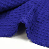 Coton 100% nid d'abeille bleu roi