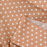 Coton imprimé étoile 1cm marron glacé