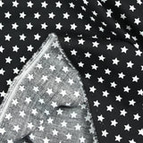 Star printed cotton 1cm black
