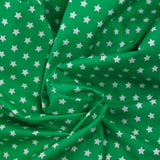 Coton imprimé étoile 1cm vert