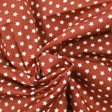 Coton imprimé étoile 1cm brique