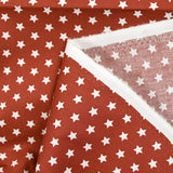 Coton imprimé étoile 1cm brique