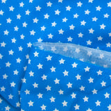 Coton imprimé étoile 1cm turquoise