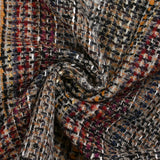 Tweed de laine mélangée Philippine fond grège et noir