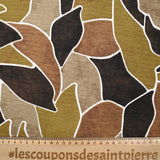 Polycoton imprimé forme marron et kaki