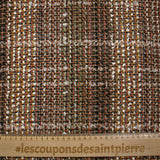 Tweed de laine mélangée Flavie fond beige et noir